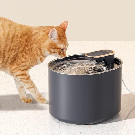 3L Edelstahlbrunnen, Automatischer Katzenbrunnen Hundebrunnen mit intelligenter Pumpe für Katze, Hund, Mehrere Haustiere