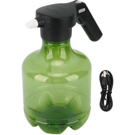 3L Electric Spray Bottle Rechargeable High Pressure Cleaning Spray Can for Watering Flowers Garden Cleaning Green