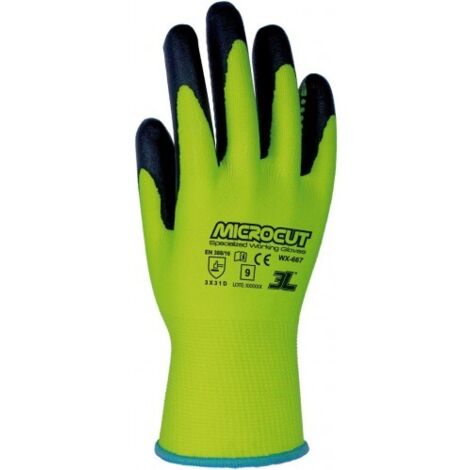 3L Guantes Microcut - Talla 9 - Color verde