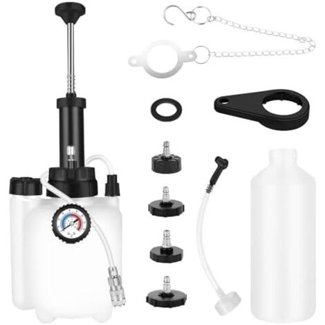 3L Vidange Liquide de Frein Manuel, Kit Purge Universel Purgeur Frein, Manuel Adaptateur E20 -