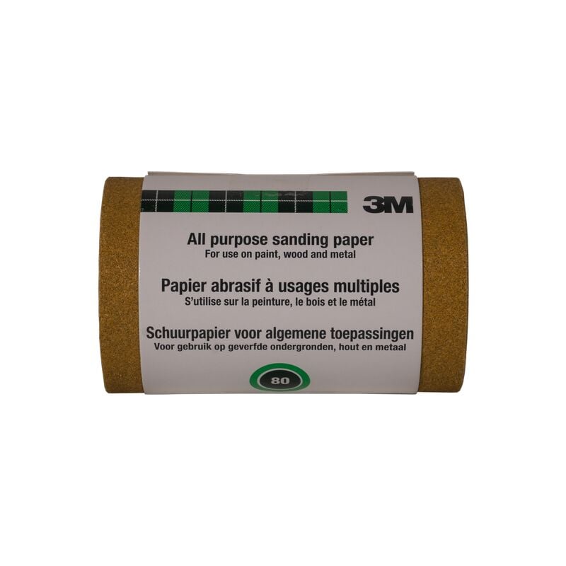 

3 M 050080uk 5 m P80 - Papel de lija abrasivo grueso Sandblaster – de acabado satinado, color dorado, dorado, 050080UK