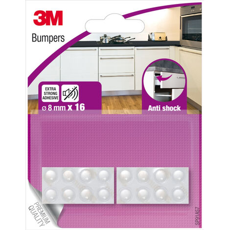 3M - 16 PARACOLPI ADESIVI ANTI SHOCK D 8MM