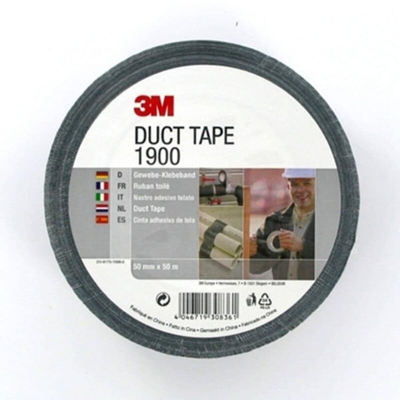 3M - Value Duct Tape 1900, Black, 50 mm x 50 m