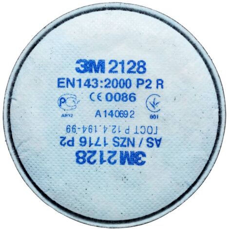 3M 2128 mit Aktivkohle, P2R Filtre à particules 20 pc(s) EN 143 DIN 143