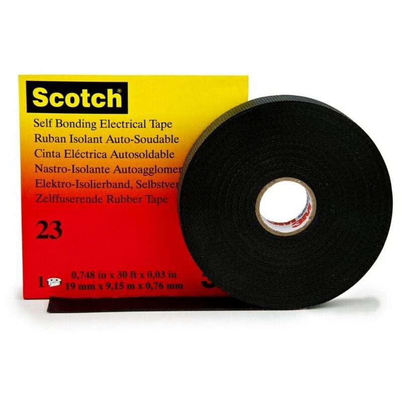 3M - Rubber Splicing Tape 23, 19 mm x 9.15 m - Black