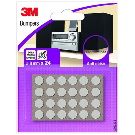 3M - 24 PARACOLPI ADESIVI ANTIRUMORE D 8MM