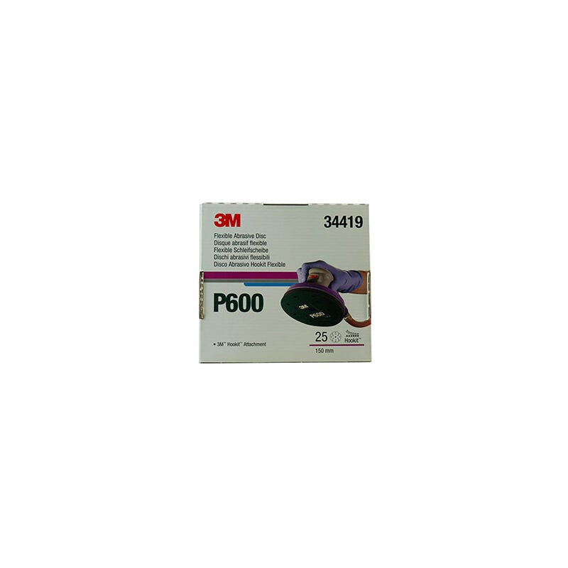 3M - 34419 flexible abrasif P600 25 pieces discs