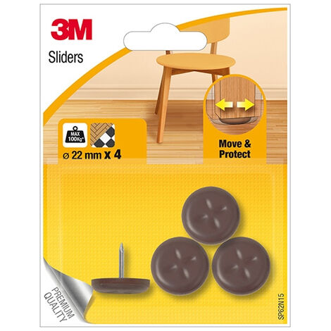 3M - 4 PATTINI PROTETTIVI CLASSICI CON CHIODO D. 22mm