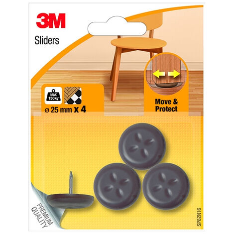 3M - 4 PATTINI PROTETTIVI CLASSICI CON CHIODO D. 25mm
