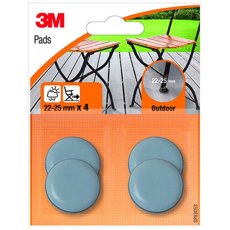 3M - 4 PATTINI SCIVOLATORI PER ESTERNI D. 22-25MM