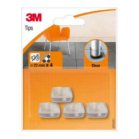 3M - 4 PIEDINI ADATTABILI TRASPARENTI D.22