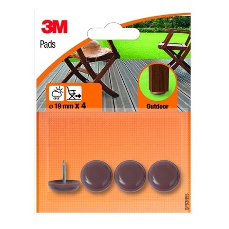 3M - 4 PIEDINI CON CHIODO PER ESTERNI D.19MM