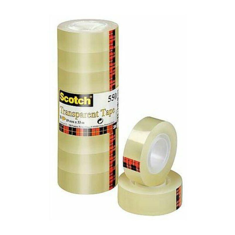 NASTRO ADESIVO TRASPARENTE mm.19X33mt. 550 3M x8