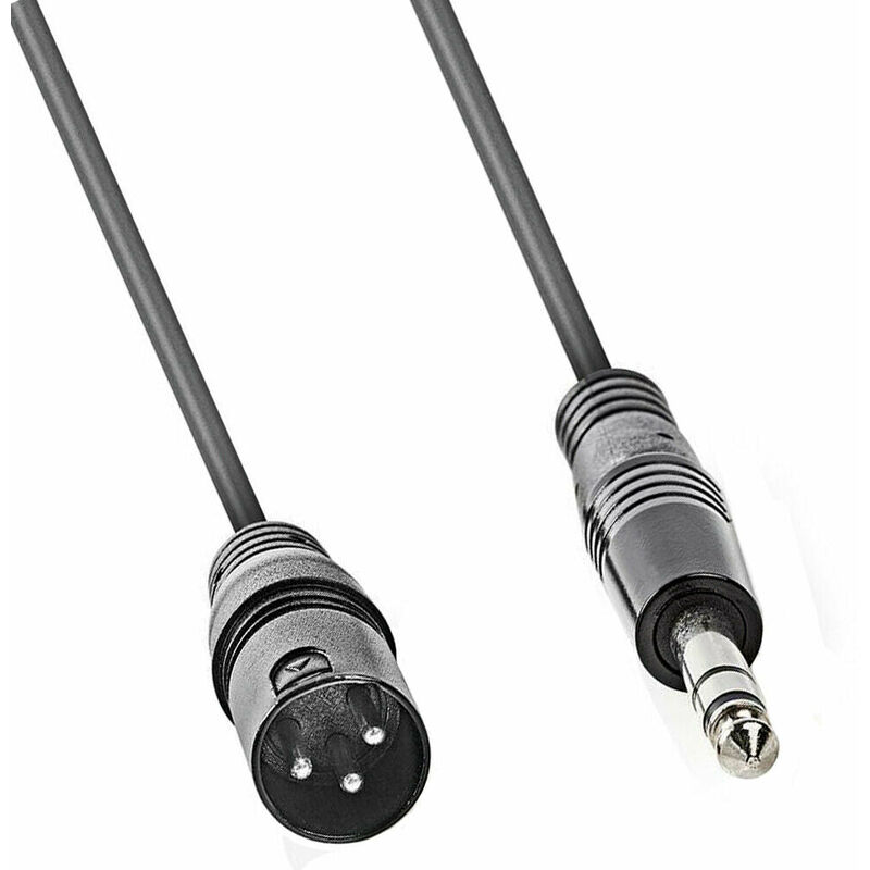 3m 6.35mm ¼" Stereo Jack Plug to XLR Male Cable 3 Pin Audio Microphone Amp Lead
