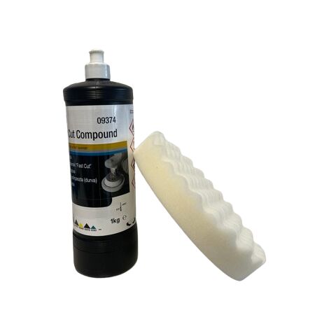 FERRARIS COLOR 3M 9374 PASTA ABRASIVA UNIVERSALE + 3M 5737 SPUGNA ONDULATA BIANCA DIAMETRO 203 mm