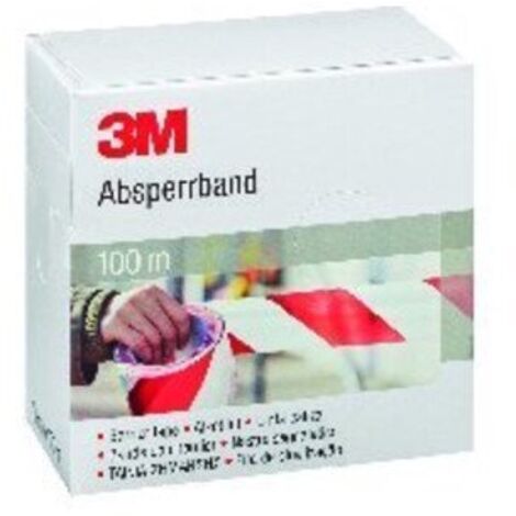3M Absperrband, rot-weiß 70X100 mm×m