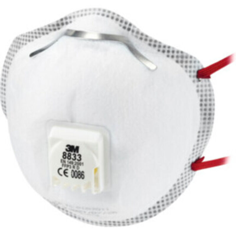 Image of 3M - Atemschutzmaske 8833 FFP3NRD b.30xAGW-Wert EN149:2001+A1:2009 10 Stk