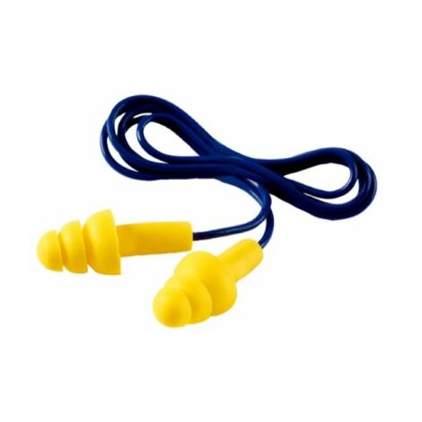 3M – Bouchons d'oreilles cordés réutilisables – Réduction sonore 32 dB – Matériau TPE – Conformes EN 352-2 – Pour environnements professionnels