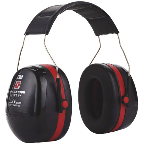 3M – Casque anti-bruit Peltor Optime III – Réduction sonore SNR 35 dB – Serre-tête acier inoxydable – Confort prolongé