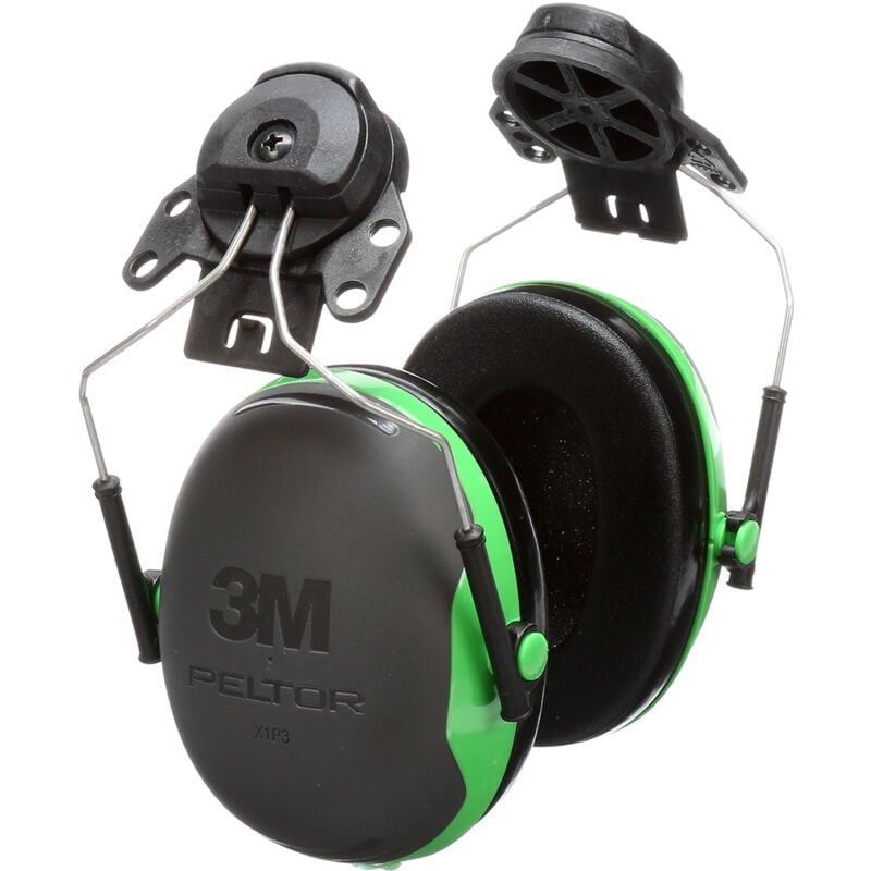 Casque anti-bruit 3M peltor série X1 Coquille 26dB Noir, Vert ( Prix pour 1 )