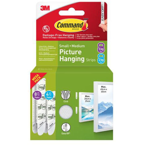 3M Command Picture Hanging Strips Value Pack - Medium & Small