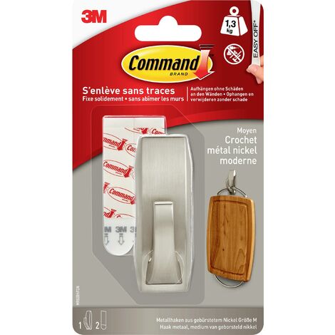 Command accroche tableau, medium, capacité 5,4 kg, blanc, blister