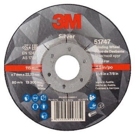 3M disco desbaste silver 3m inoxidable 115x7x22 , 0UNIDADES