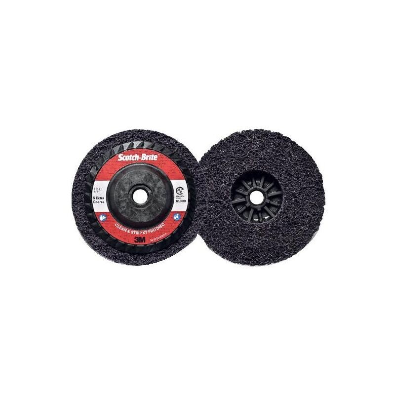 3M - Disque de nettoyage et décapage Scotch-Brite™ xt Pro, diamètre 125 mm x M14, grain s xgros