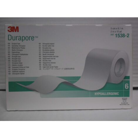 3M Durapore™ - cm 5.0 x 9.14 mt Cerotto in seta, Confezione 6 pezzi