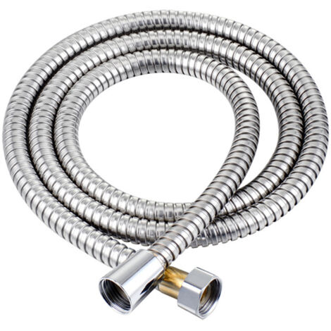 3M Duschschlauch, verchromter, flexibler, universeller, dehnbarer Duschschlauch, Edelstahlschlauch, explosionsgeschützt, verdrehsicher und korrosionsbeständig.