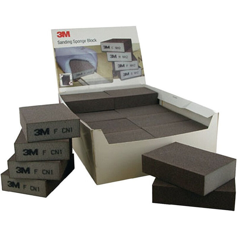 3M - ponge abrasive hi-fl L100xl68 mm moyen dur/revêtu des quatre côtés (Par 24)