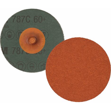3M Fiberscheibe Roloc 787C ø 76,2 mm Korn 60 Fb. orange für Edelstahl