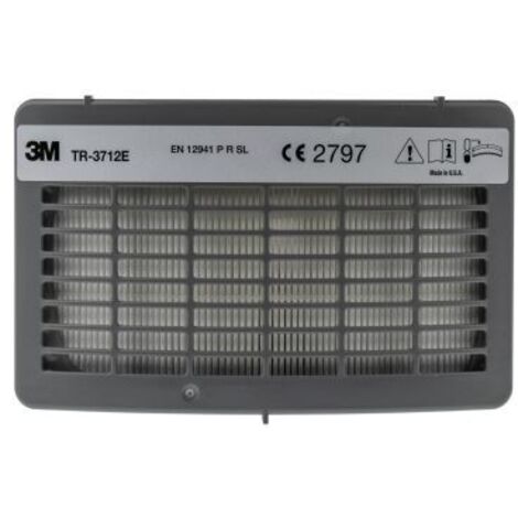 3M – Filtre P3 R pour unité de filtration TR-300+ – Protection contre particules solides et toxiques – Débit d'air 185 l/min - Tr-3712e