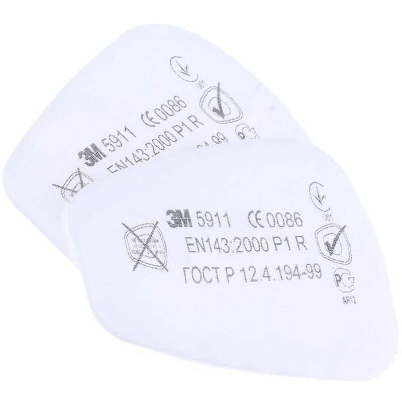 3M - Filtre non-tissé contre poussières fines, Niveau de protection : P1R (Par 30)