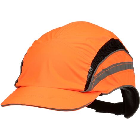 3M™ First Base™ 3 Bump Cap 2021874, Classic, alta visibilità, arancione, visiera ridotta, 55 mm