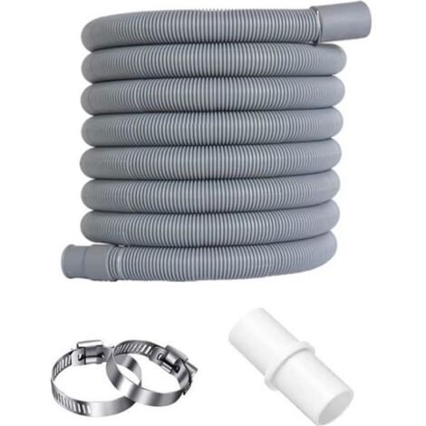 3m Flexible D\'évacuation Universel, D\'eau Rallonge Tuyau Kit D\'extension Flexible Vidange pour Lave Vaisselle, Machine Laver