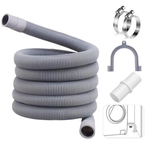 3m Flexible d'évacuation universel,rallonge tuyau pour lave-vaisselle,Tuyau de vidange pour machine à laver,Tuyau d'évacuation ,yd