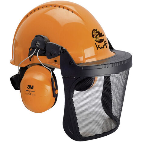 Forsthelm Schutzhelm Gehörschutz Gesichtschutz Arbeitsschutz Freischneider Helm 