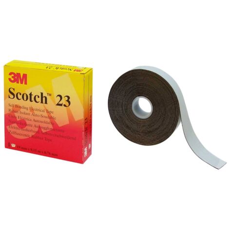 3m france-80014 3M 80014 - 3M Scotch 23 Ruban d'isolation élastomère autosoudable 7m x 25mm avec liner