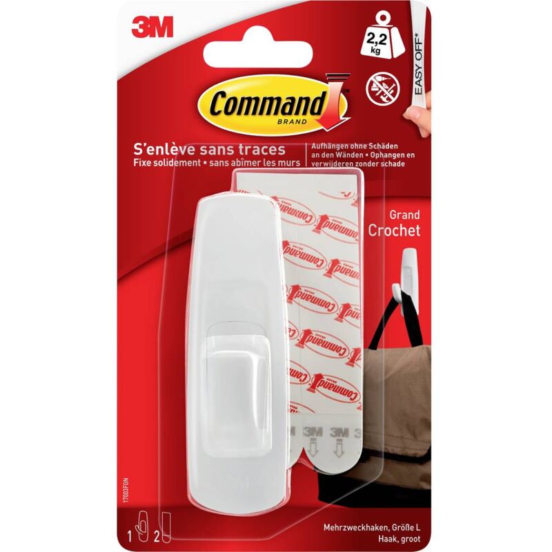 Image of Command - 3M Gancio universale grande ™ (l x l x a) 98 x 32 x 22 mm Bianco Contenuto: 1 pz.