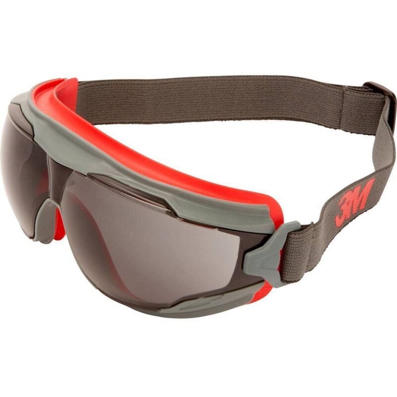 Goggle Gear 500 GG502SGAF Lunettes intégrales avec protection anti-buée rouge, gris en 166 din 166 - 3M