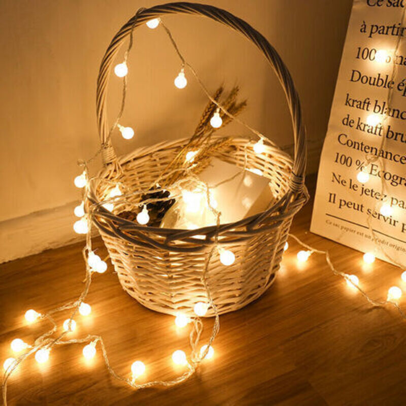 3M Guirlande Lumineuse,Guirlande lumineuse Multicolore,20Petites Boule étanche IP65,1 Modes Eclairage Décoration Intérieur et Extérieur,pour