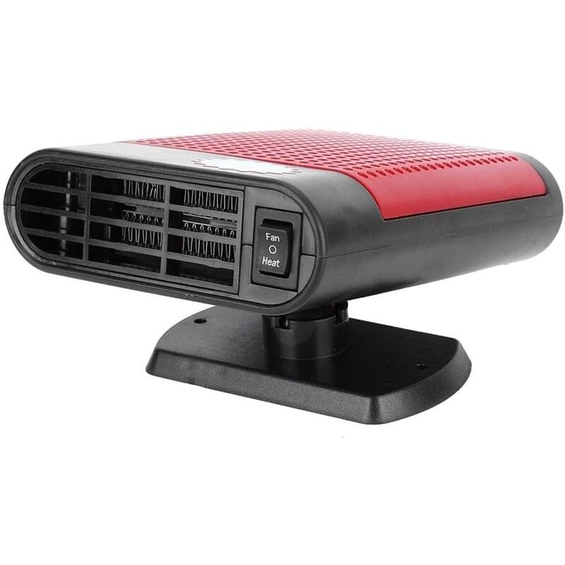 Linghhang - Black+Red Car Heater, 12V 150W Universal Car Heater Portable Windshield Heater Defroster Demister