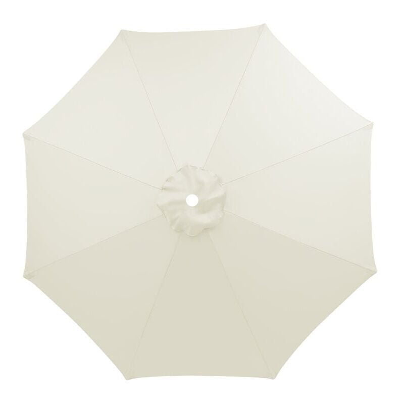 Beijiyi - 3m Housse de Rechange pour Parasol 8 Baleines imperméable, Anti-UV, Tissu de Rechange, Lavable,Respirable, Crème