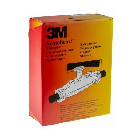 3M – Kit de réparation de câbles Scotchcast 4 x 1.5 à 10 mm² – 4, 5 conducteurs – Dimensions 178 x 69 mm – Enrobé résistant pour applications non blindées