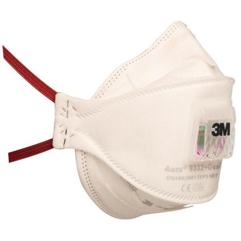 3M – Masque de protection respiratoire FFP3 avec soupape d’expiration – Conception pliable – Protection contre particules nocives – 10 pièces par boîte - Gen3SV