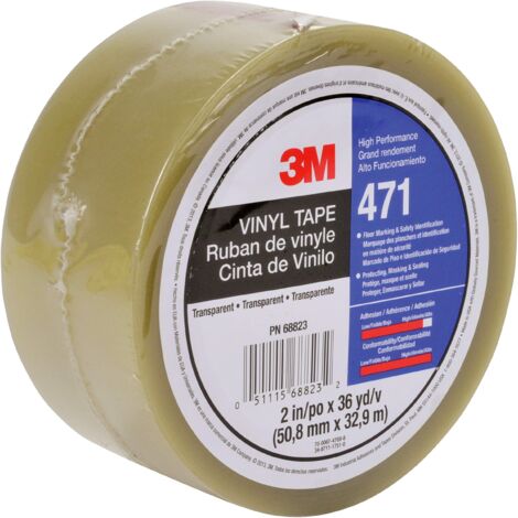 3M Nastro con Film Vinilico 471, 50 mm X 33 m, 24 Pezzi, Transparente