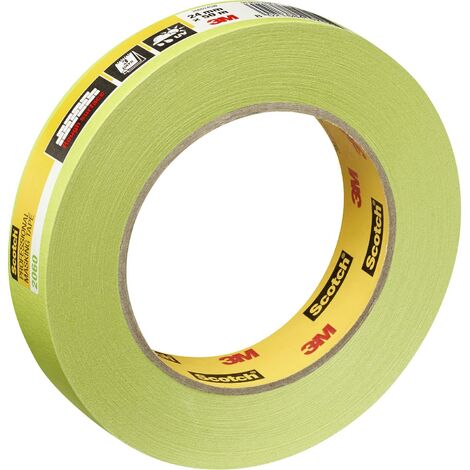 3M Nastro da Mascheratura Professionale 2060 per Superfici Ruvide, Verde - 1 Rotolo, 24 mm x 50 m - Adesivo per Pittura e Decorazioni, Interni ed Esterni