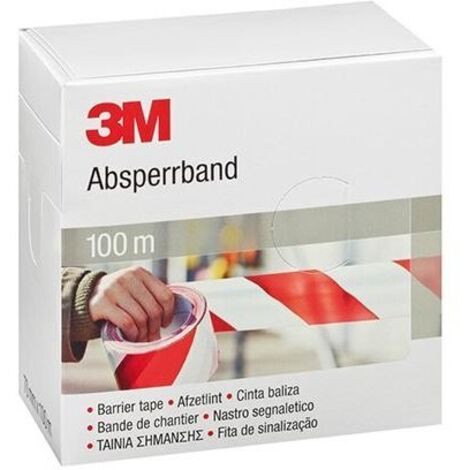 3M - Nastro di sbarramento, rosso-bianco, larghezza x lunghezza