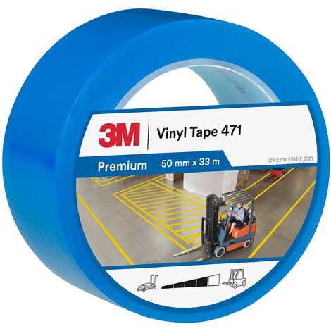 3M Nastro in vinile 471 blu, 50 mm x 33 m.spessore: 0,13 mm